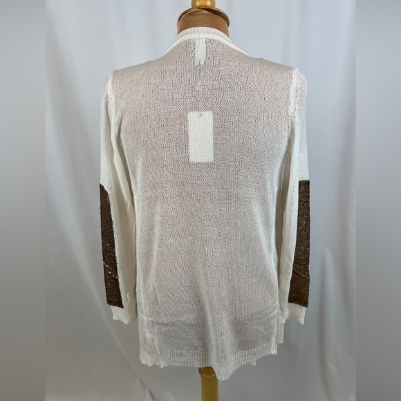 L Love USA Lightweight Draped Cardigan Sweater With Sequin Accent - Picture 4 of 5